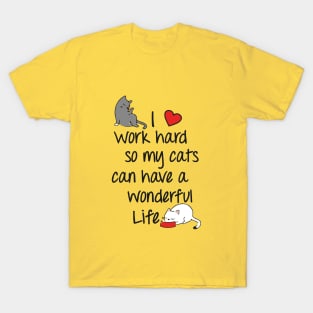 Two lazy cats design T-Shirt